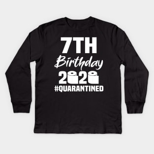 7th Birthday 2020 Quarantined Kids Long Sleeve T-Shirt